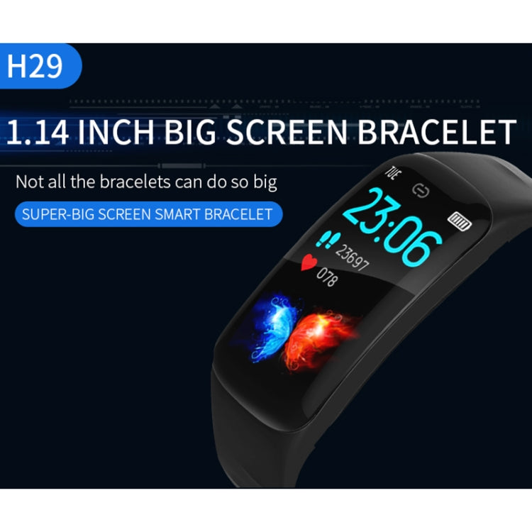 H29 1.14 inches IPS Color Screen Smart Bracelet IP67 Waterproof, Support Step Counting / Call Reminder / Heart Rate Monitoring / Sleep Monitoring